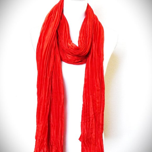 EILEEN FISHER Whisper Transitional Silk Scarf in Flame Color - Picture 3 of 9